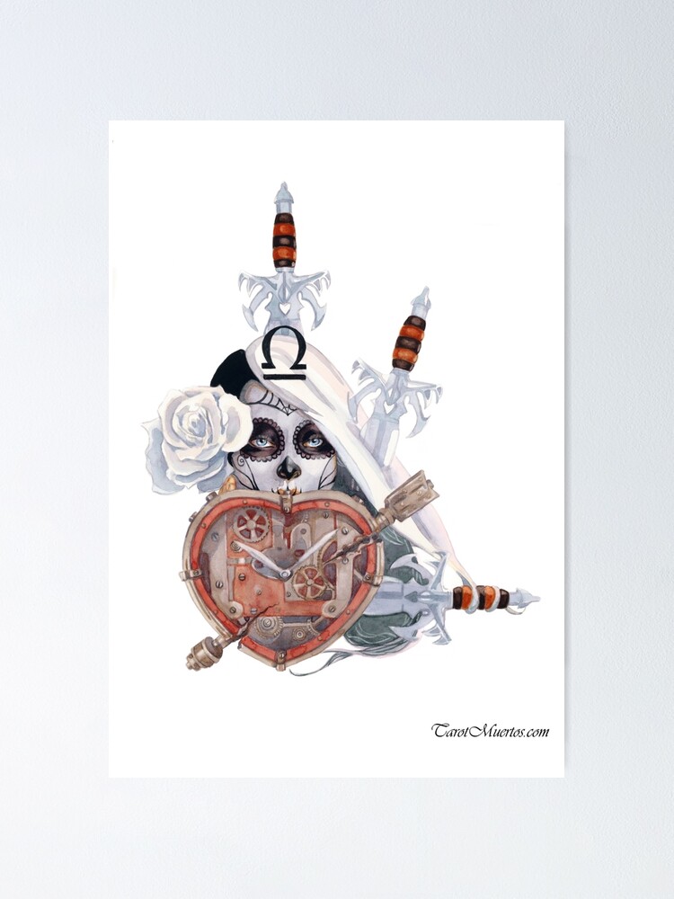 Thumbnail 1 of 3, Poster, Three of Swords - Tres de Espadas designed and sold by tarotmuertos.