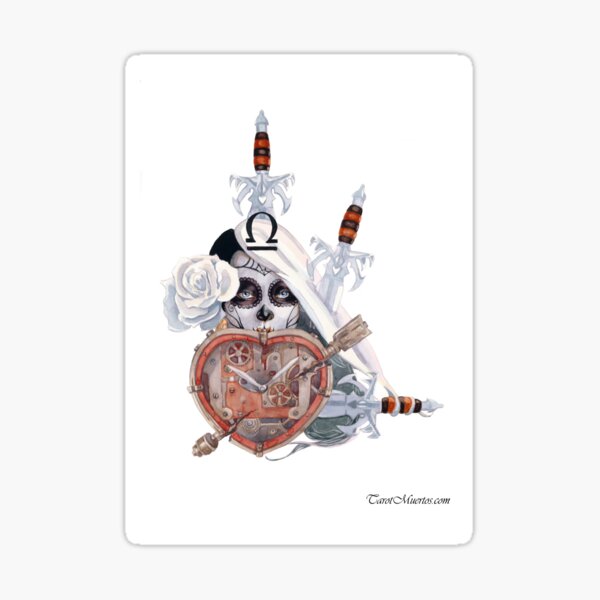 Item preview, Three of Swords - Tres de Espadas designed and sold by tarotmuertos.