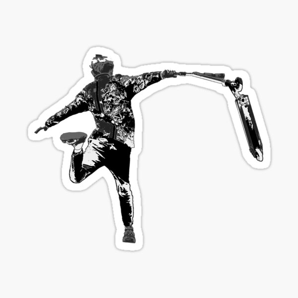 "Scooter Landing Scooter Girl Stunt" Sticker for Sale by NaturePrints
