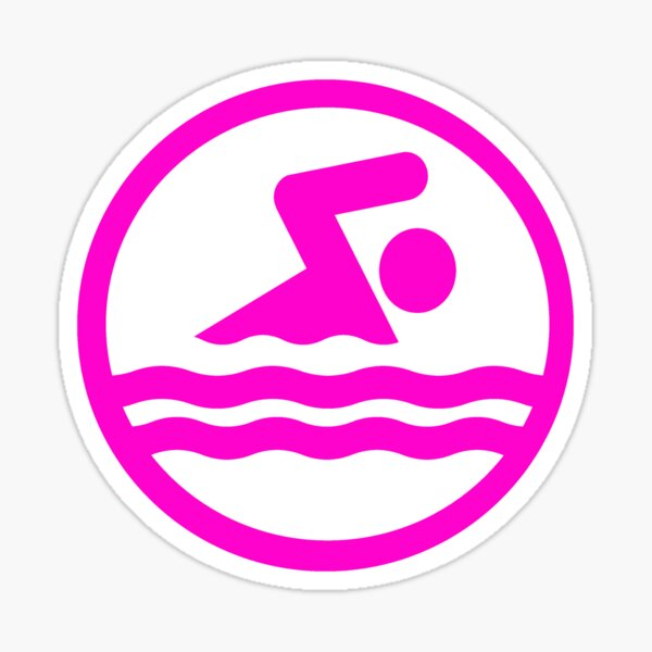 Girls Swimming Pink Swimmer Swim Graphic Sticker For Sale By