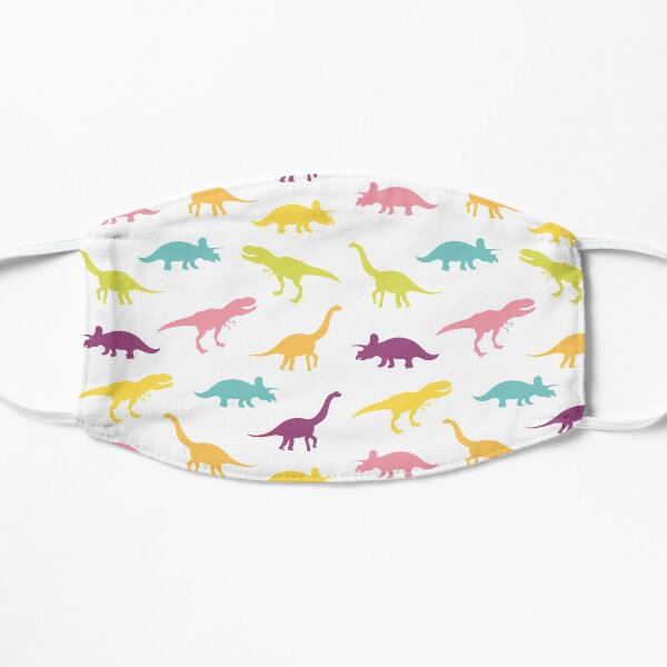 Fun Dinosaur Pattern (Black Background) Mask