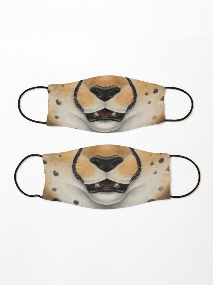 Alternate view of Cheetah Face Mask