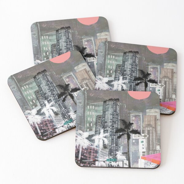 Item preview, Miami Urban Pop Art City Funky Streets Palmtree Modern Art Retro Wanderlust Downtown designed and sold by ExquisiteShots.