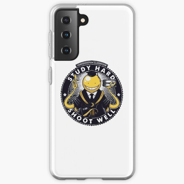 Assassination classroom Koro Sensei Study hard shoot well Coque souple Samsung Galaxy