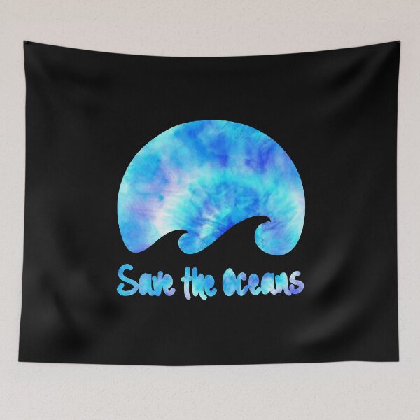 Item preview, Save the oceans- Blue tie dye designed and sold by samararibas.