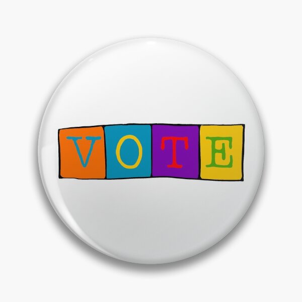 Item preview, Get Out and Vote Colorful Blocks designed and sold by maggie-jm.