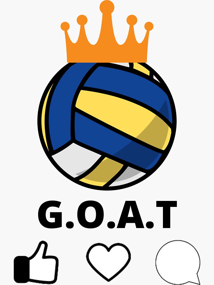"Volleyball = Goat Digital Design" Sticker for Sale by 9359633