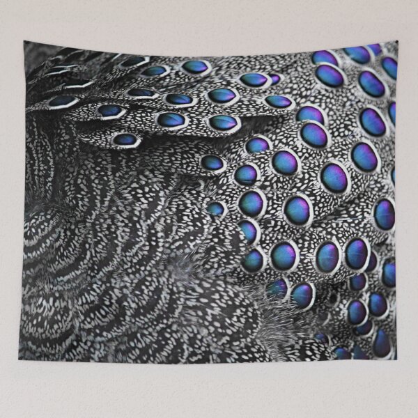 Item preview, Peacock Feather Photography Symmetrical Bird Art Blue & Purple Feather Art designed and sold by AlwaysGrowing.