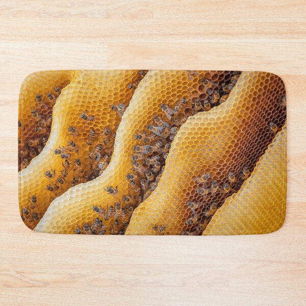 Item preview, Honeybees on honeycomb Macro Photography designed and sold by elhefe.