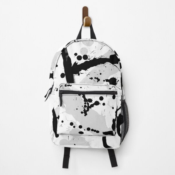 Item preview, Modern Ink Splatter Abstract Rose Black and White designed and sold by jocelynsart.