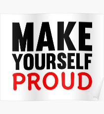 Make Yourself Proud | Fitness Slogan Poster
