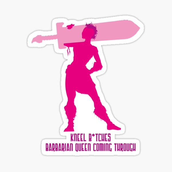 Vista previa del artículo con la obra «Silueta bárbara femenina», diseñado y vendido por AngryOrc.