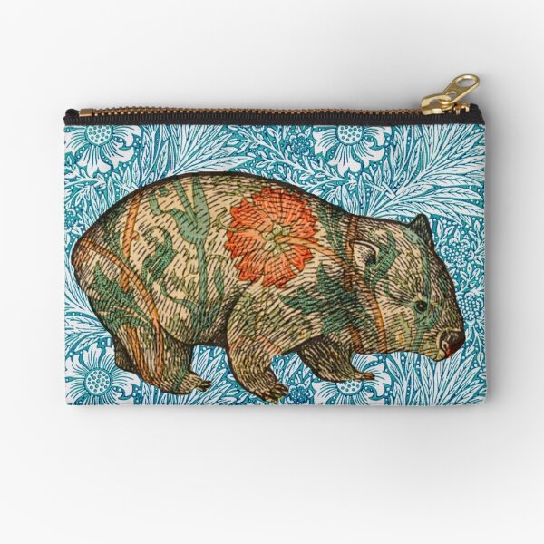 Rossetti's Wombat in Blue Marigold Zipper Pouch