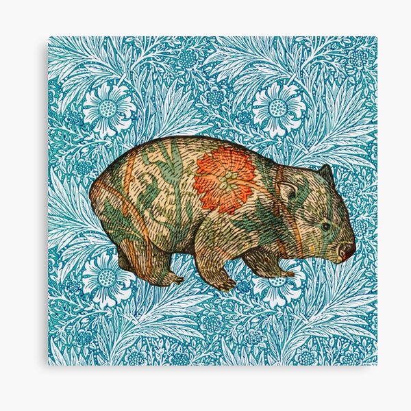 Rossetti's Wombat in Blue Marigold Canvas Print