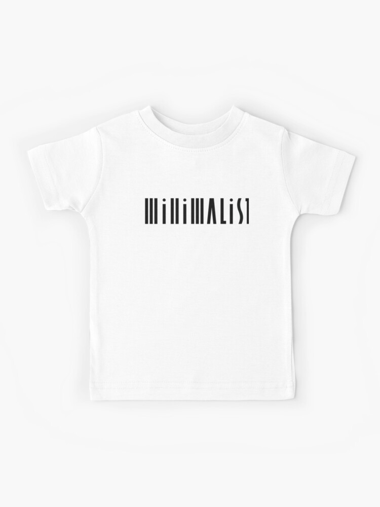 MINIMALIST - simple modern design with black word Kids T-Shirt
