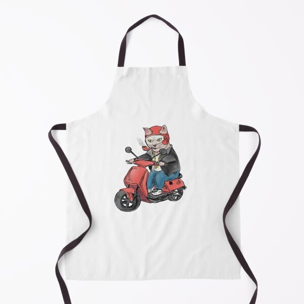 Item preview, Cat with Pipe driving Scooter designed and sold by MANUMONY.