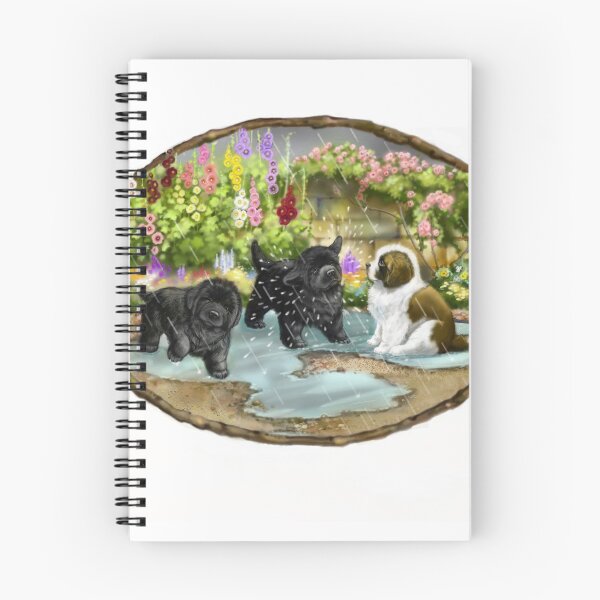 Item preview, St. Bernard puppy and friends designed and sold by Patricia Reeder Eubank.