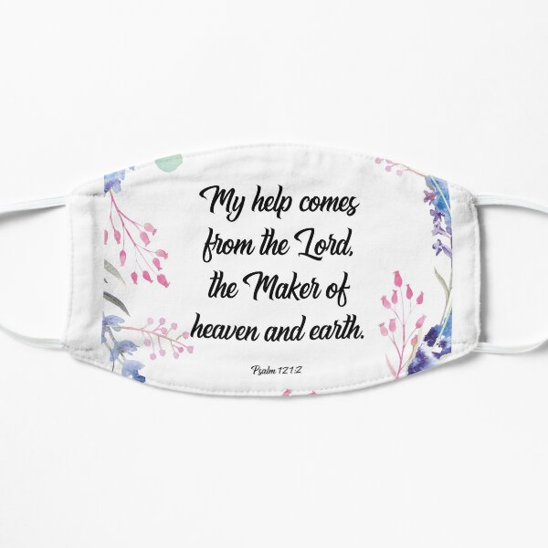 Psalm 121:2, My help comes from the Lord, bible verse, scripture, Christian gift Flat Mask