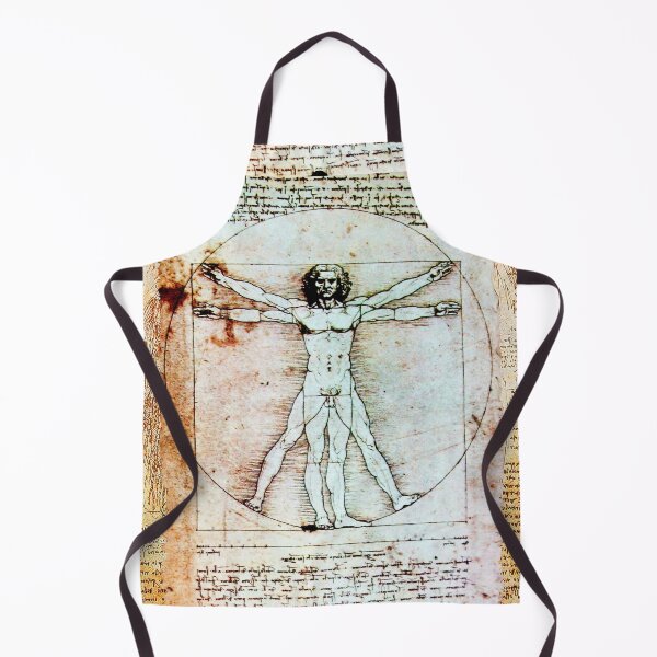 Item preview, VITRUVIAN MAN Leonardo Da Vinci Handwriting Antique Parchment designed and sold by BulganLumini.