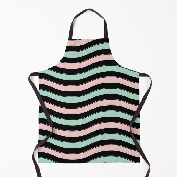 Item preview, Wavy Stripes  Design in Pink Green Black Background  designed and sold by UniqueMw.