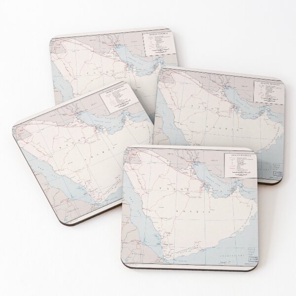 Item preview, Map of the Arabian Peninsula (1964) designed and sold by allhistory.
