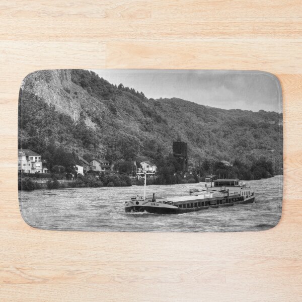 Item preview, Barge on the Rhine - B&W designed and sold by tomg.