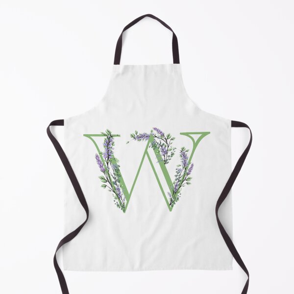 Item preview, The letter “W” | romantic Eucalyptus and Lavender floral illustration | floral Monograms designed and sold by hollycooper.