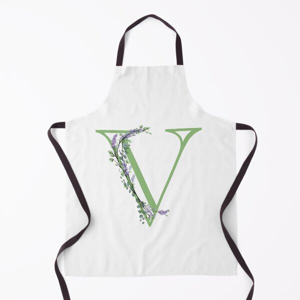 Item preview, The letter “V” | romantic Eucalyptus and Lavender floral illustration | floral Monograms designed and sold by hollycooper.