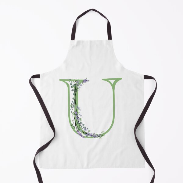 Item preview, The letter “U” | romantic Eucalyptus and Lavender floral illustration | floral Monograms designed and sold by hollycooper.