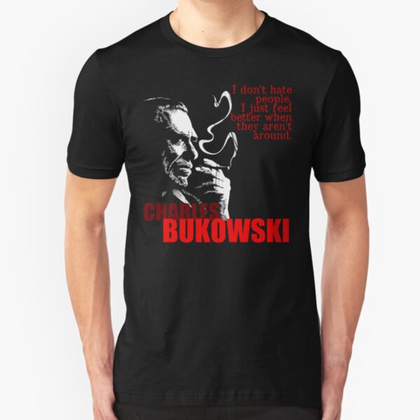 Poet & Author Charles Bukowski Tee Slim Fit T-Shirt