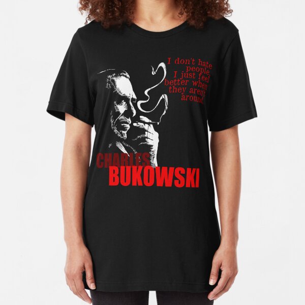 Poet & Author Charles Bukowski Tee Slim Fit T-Shirt