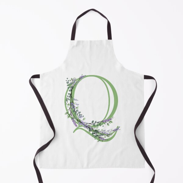 Item preview, The letter “Q” | romantic Eucalyptus and Lavender floral illustration | floral Monograms designed and sold by hollycooper.