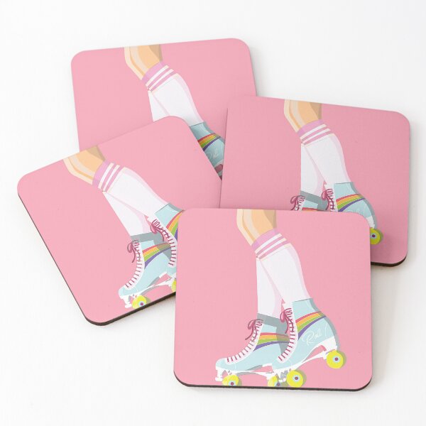 Item preview, Pink roller skates girl fashion 80s designed and sold by Arctic frame studio.