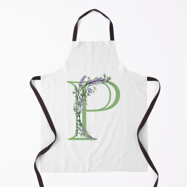 Item preview, The letter “P” | romantic Eucalyptus and Lavender floral illustration | floral Monograms designed and sold by hollycooper.