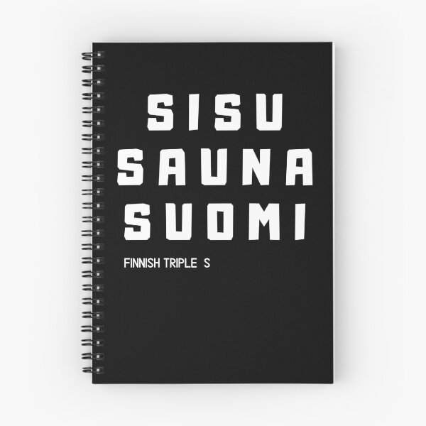 Item preview, Sisu, Sauna, Suomi, Finnish triple S white text design designed and sold by vororoshop.
