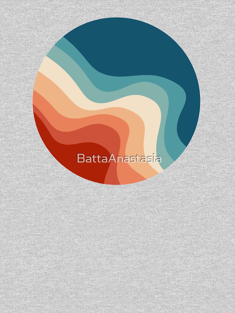 Thumbnail 7 of 7, Classic T-Shirt, Retro style waves designed and sold by BattaAnastasia.