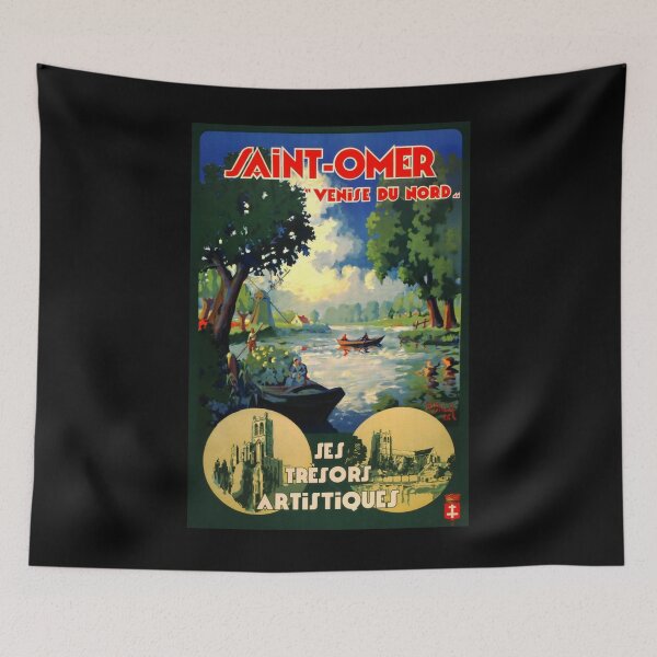 Item preview, Saint Omer vintage travel poster designed and sold by stickart-marek.