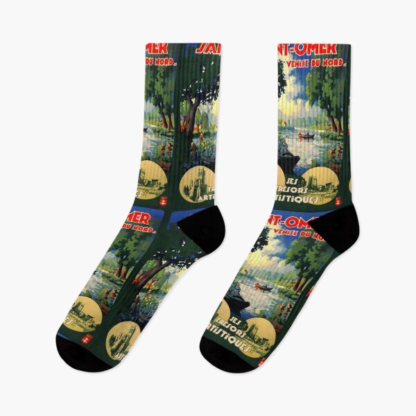 Item preview, Saint Omer vintage travel poster designed and sold by stickart-marek.