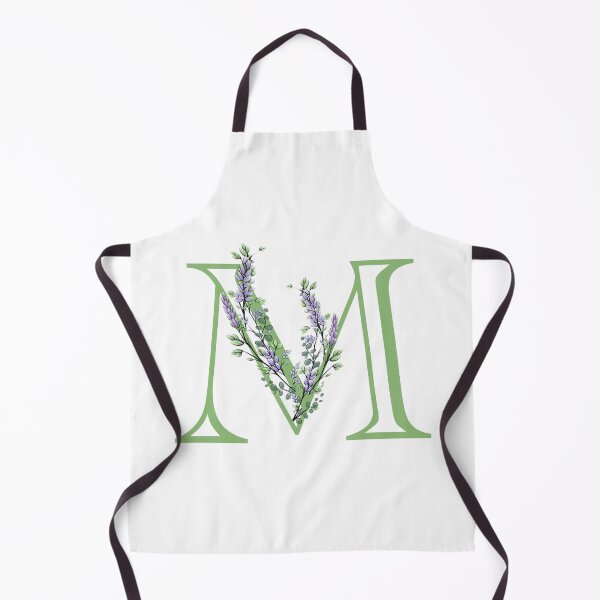 Item preview, The letter “M”| romantic Eucalyptus and Lavender floral illustration | floral Monograms designed and sold by hollycooper.