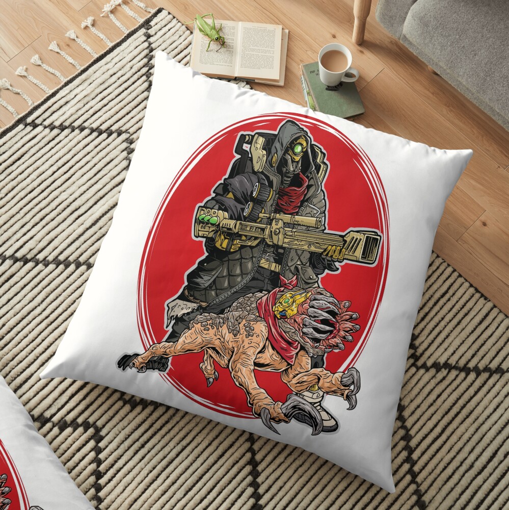 FL4K The Beastmaster With Guard Skag Borderlands 3 Rakk Attack! Floor Pillow