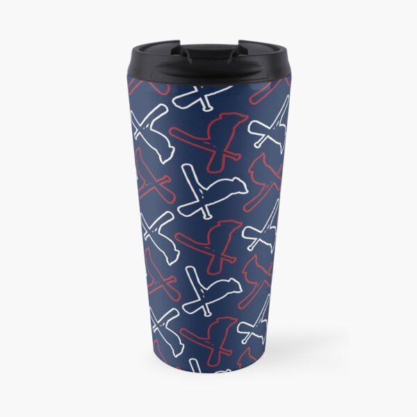 St. Louis Cardinals Pattern, Navy Background Travel Mug
