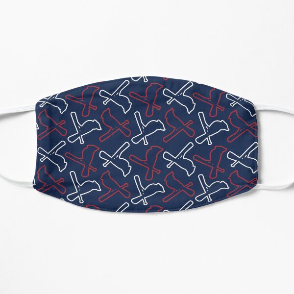 St. Louis Cardinals Pattern, Navy Background Flat Mask