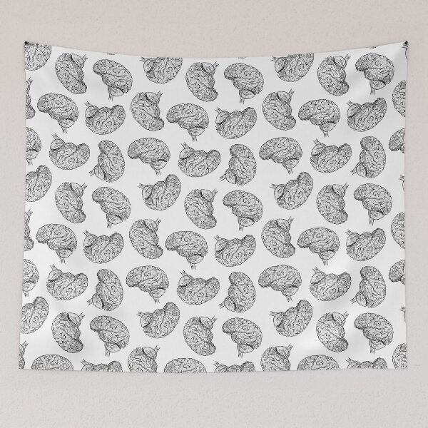 Item preview, Brains - Black on White designed and sold by Hodgepodge Bricolage.