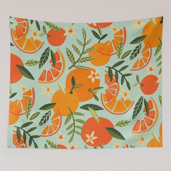 Item preview, Orange Blooms – Mint Palette designed and sold by Cat Coquillette.