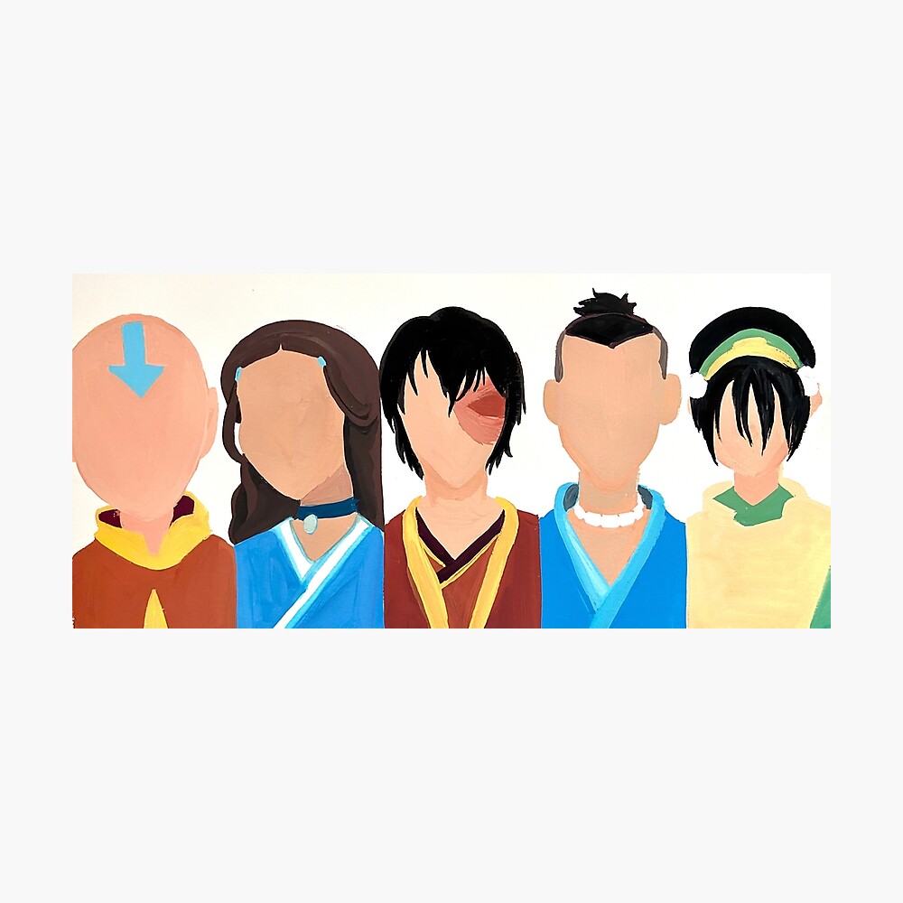 Avatar: The Last Airbender Charaters Aang, Katara, Zuko, Sokka, Toph