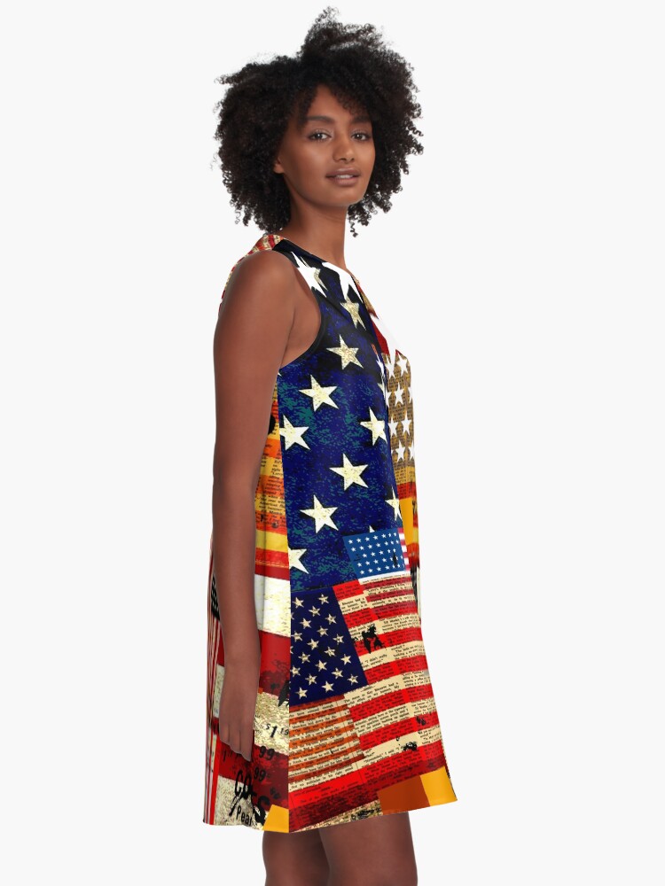 Alternate view of AMERICAN FLAG A-Line Dress