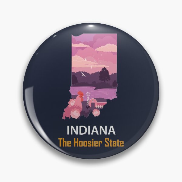 Item preview, Indiana - The Hoosier State - Bumper Sticker designed and sold by d1mology.
