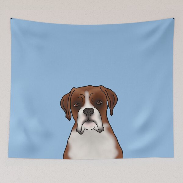 Item preview, Boxer Dog Portrait - Blue designed and sold by JadeMadeThis.