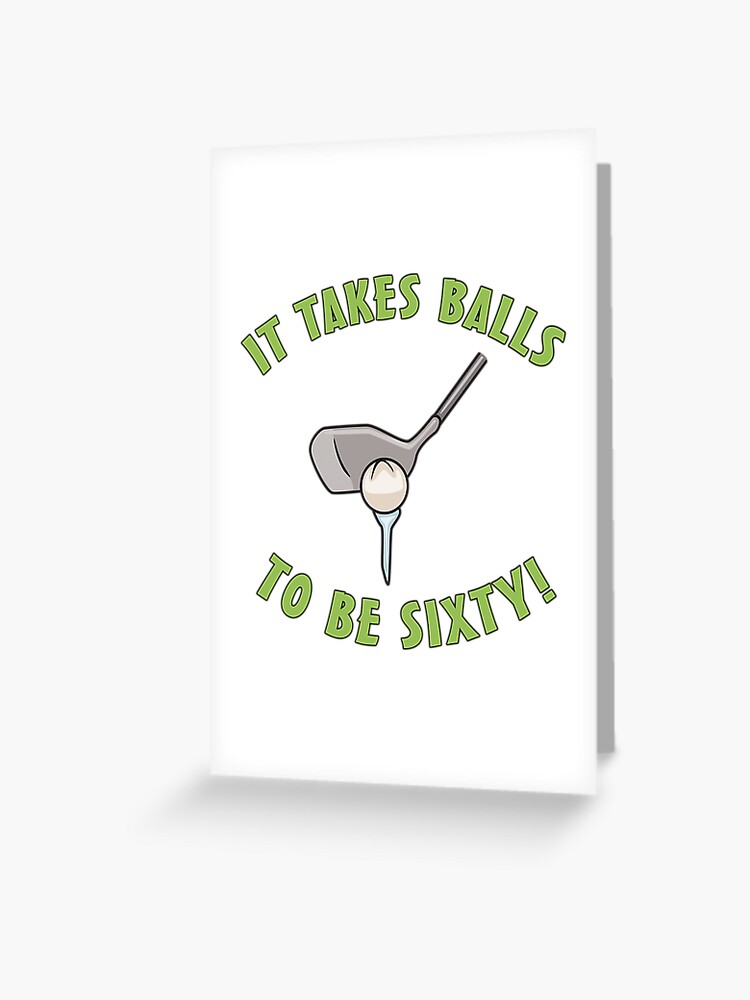 Carte De Vœux 60e Anniversaire Humour De Golf Par Thepixelgarden Redbubble