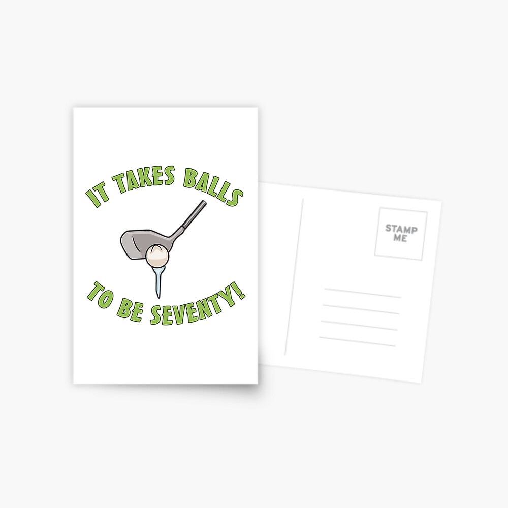 Carte De Vœux Humour De Golf 70e Anniversaire Par Thepixelgarden Redbubble